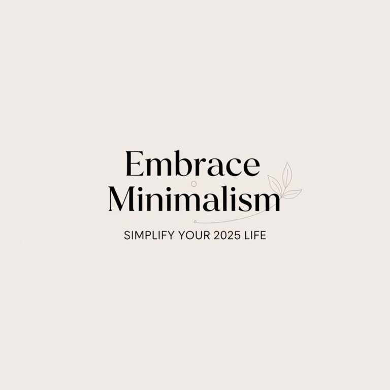 Embrace Minimalism: Simplify Your 2025 Life